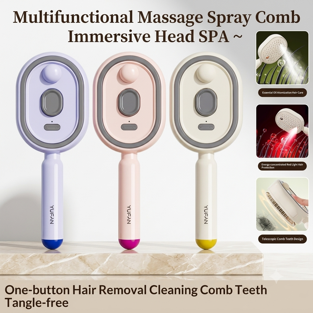 Mist Spray Massage Comb with Essential Oil Atomizer